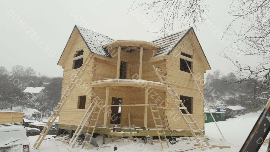 ДОМ ИЗ БРУСА 7×7 «ДБ10» (85 кв.м., 2 этажа, 7 на 7, с балконом, террасой и кухней-гостиной) — фото 10