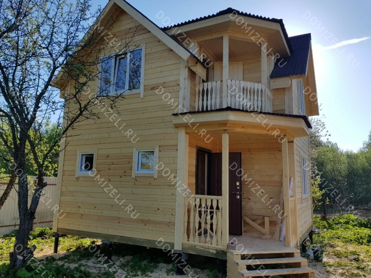 ДОМ ИЗ БРУСА 7×7 «ДБ10» (85 кв.м., 2 этажа, 7 на 7, с балконом, террасой и кухней-гостиной) — фото 8